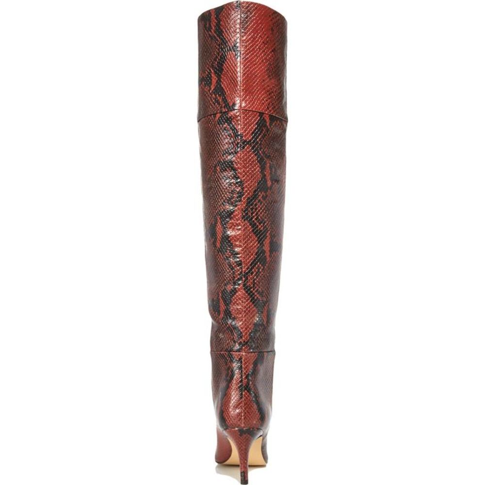 Aqua Womens Life Solid Pointed Toe Thigh-High Boots Brown Snake 6 M - Picture 4 of 4